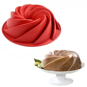 3D Big Swirl Shape Cake Mould 24.5*8.9cm Silicone Mold Butter Cake Pan
Bakery Baking Dish Kitchen Bakeware Tools CT2101