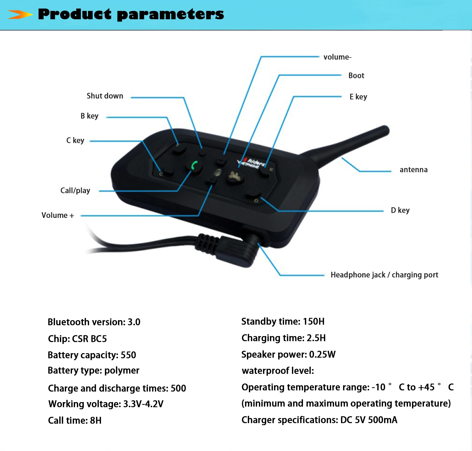 WINTUWAY V6 мульти переговорные 600 м Мотоциклетный Bluetooth Шлем Интерком Intercomunicador мото ммнес гарнитура для 6 райдеров