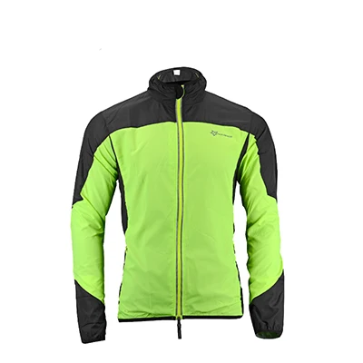 ROCKBROS велосипедная Джерси Мужская куртка ветрозащитная быстросохнущая дышащая велосипедная дождевик Mtb Джерси для мотокросса одежда для велоспорта рубашка - Цвет: Black green