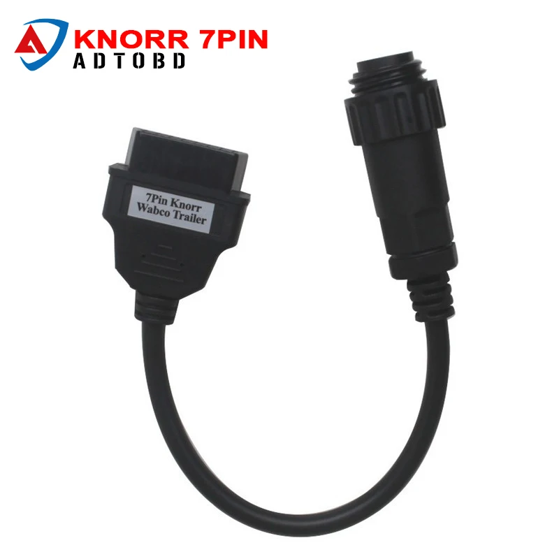 

for Knorr 7 Pin Wabco Trailer OBD2 OBD II Cable For AUTO CDP COM Trucks Diagnostic Tool Connector Wabco Trailer Cable to 16pin