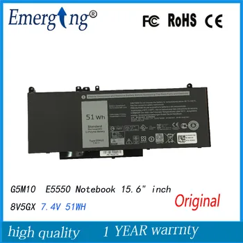 7 4v 51wh New Original Laptop Battery For Dell Latitude E5550 Notebook 15 6 Inch 8v5gx G5m10 Leather Bag