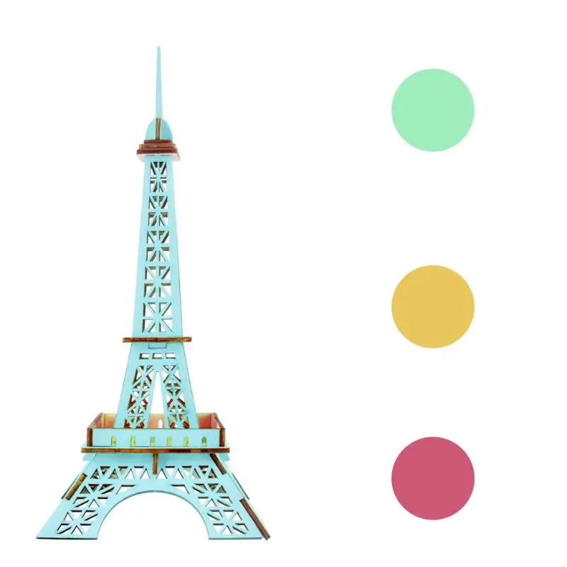 

Simulation 3D Eiffel Tower Models Wood Assemble Jigsaw Disassemble Puzzle Kids Intelligence Educational Toys Children Gift