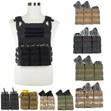 Военная Тактическая двойная подсумок наружная страйкбольная Пейнтбольная охотничья коробка патронов Molle Сумка нейлоновая сумка-картридж
