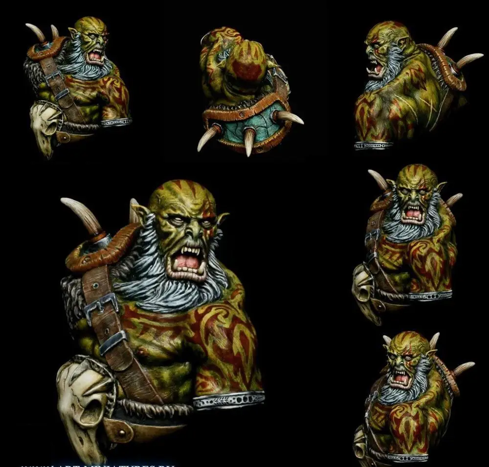 

New Unassembled 1/10 ancient man Orc General warrior bust Resin Figure Unpainted Model Kit