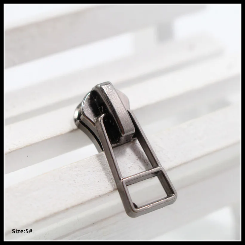 5 Wholesale 10pcs Zipper light silver Metal Zipper Pulls zipper Head