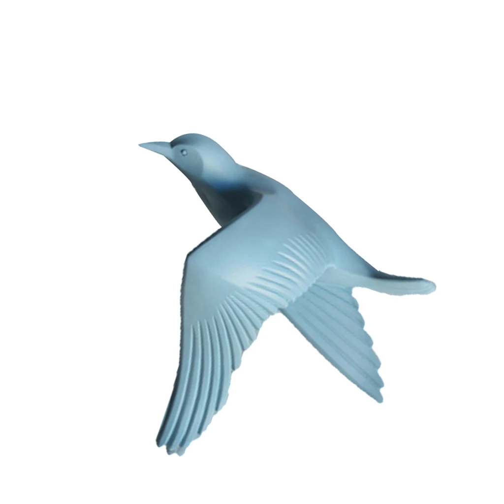 Home Decorative Resin 3D Handmade Flying Seagull Birds Crafts Wall Art Sculpture Hanging Decor