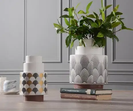 

Nordic ceramic vase floral ornaments creative fashion living room table device Home Decorations