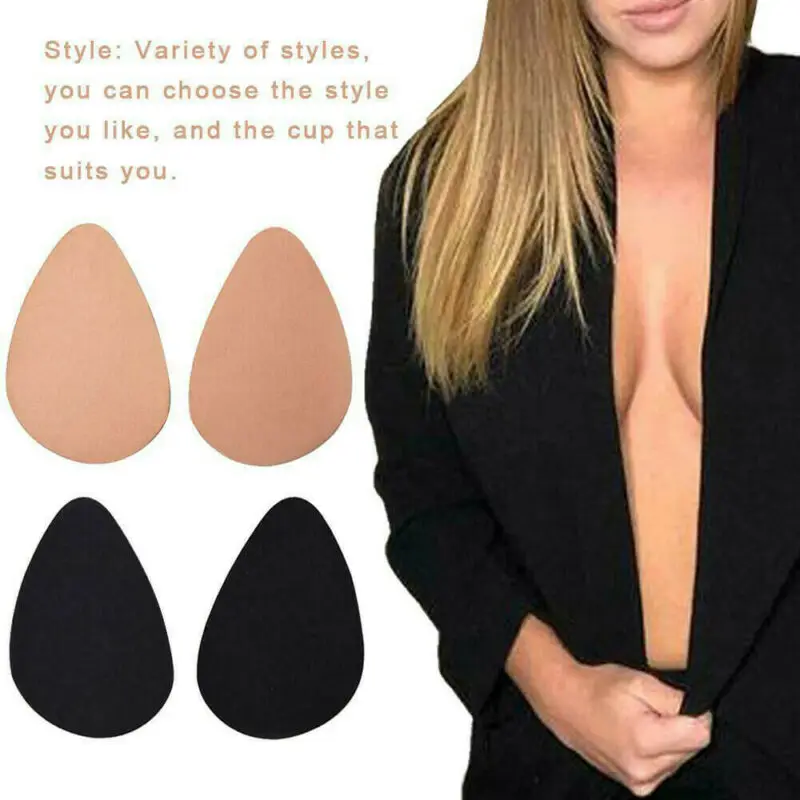

1 pair Invisible Breast Adhesive Bra Lift Silicone Nipple Covers Push Up Bra Tape Sticker Rabbit Pad