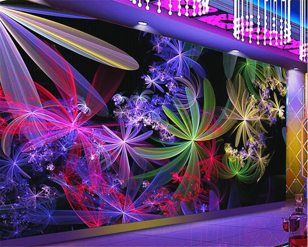 3d обои для ночного клуба цветочный бар КТВ оснастка|3d wallpaper|fashion wallpaperwallpaper fashion |