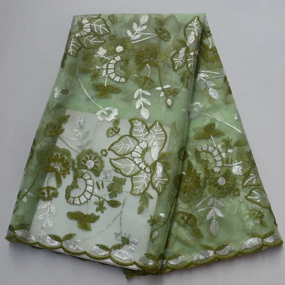 

High quality new design with delicate sequined Nigerian tulle lace fabric, organza lace fabric