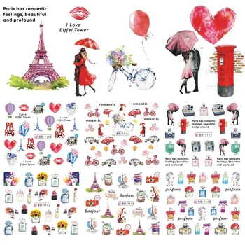 

1pcs Water Nail Stickers Romantic Paris Watermark Slider Tattoo Perfume Decals Wraps Beauty Nail Art Decor Tips JIBN1141-1152