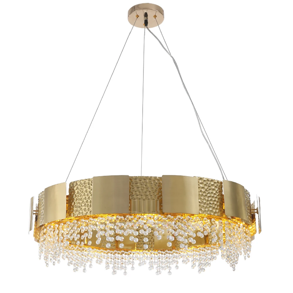Роскошный дизайн золотой хрустальный канделябр светодиодный светильник AC110V 220 V люстра с кристаллами гостиная светильники столовой люстры