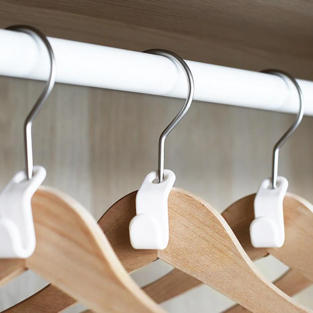 

6pcs Plastic Multilayer Hanger Connector Hook Household Space Saving Cascading Clothing Wardrobe Hanger