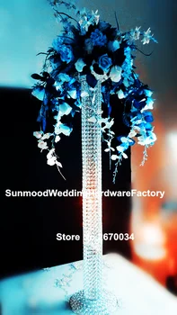 

crystal Metal Golden Candle Holders Wedding Table Road Lead Event Party Centerpiece Flower Vase Rack event Decoration sunmood78