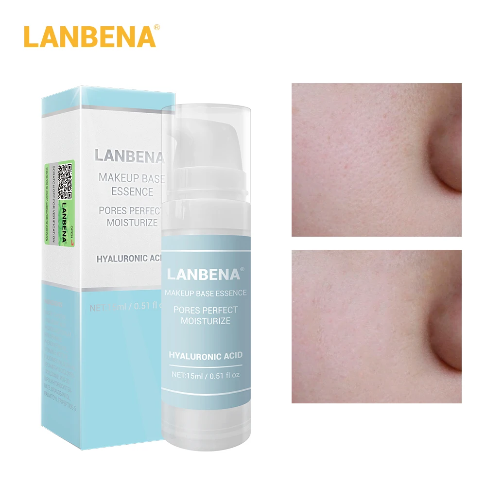 

LANBENA Hyaluronic Acid Makeup Base Essence Moisturizing Shrink Pores Anti-Wrinkles Face Serum Brightening Foundation Cosmetic