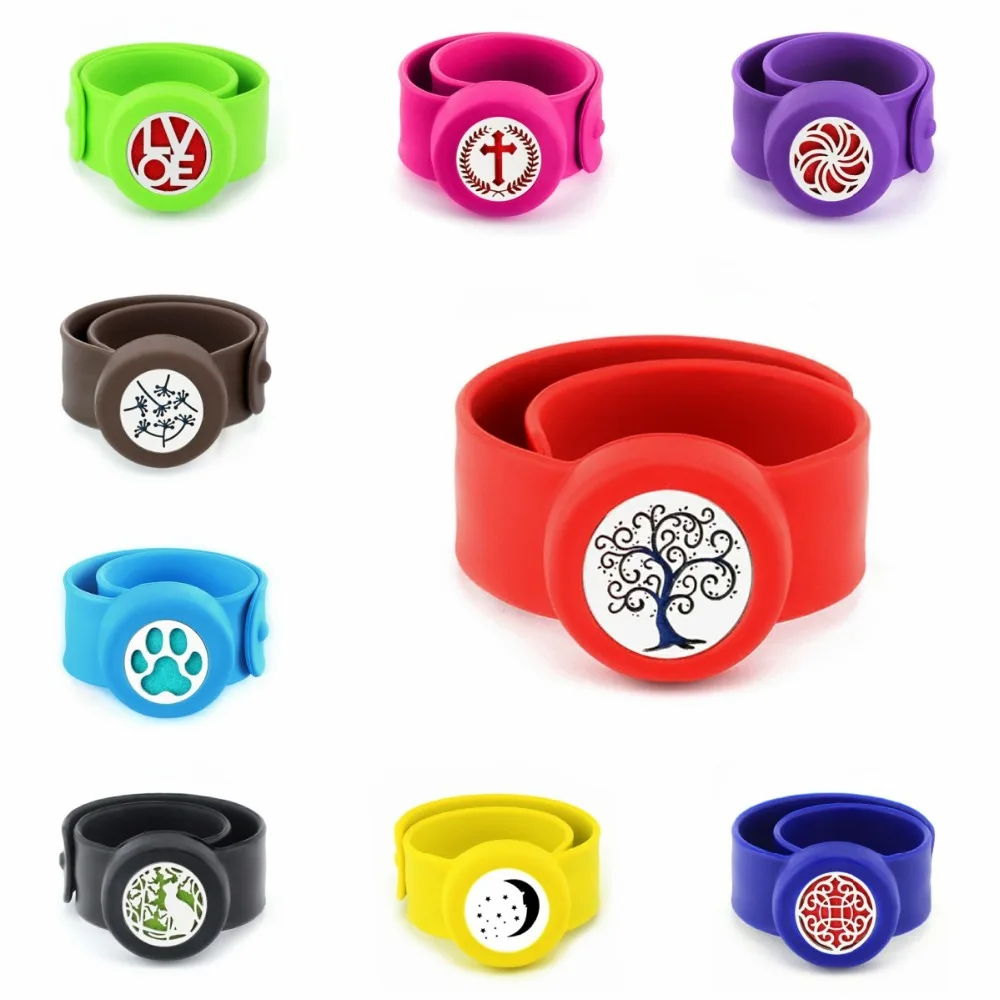 

Tree of Life Paw 25mm Children Mosquito Repellent Bangle Bracelet Aromatherapy Perfume Diffuser Silicone Barcelets 10pcs Pads