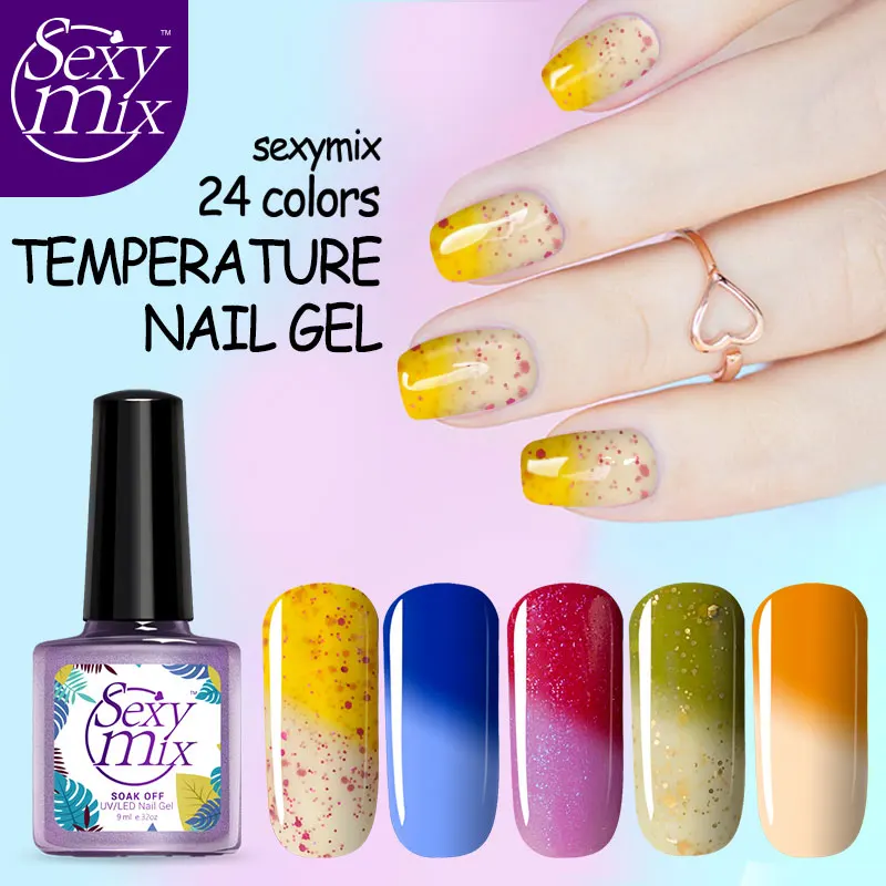 Sexymix NEW Arrivals 9ML Fashion Color Thermal Gel Polish UV Soak Off