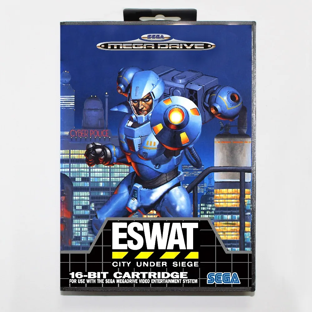 16 бит Sega MD игровой Картридж с розничной коробкой-E-SWAT город в осаде карточная игра