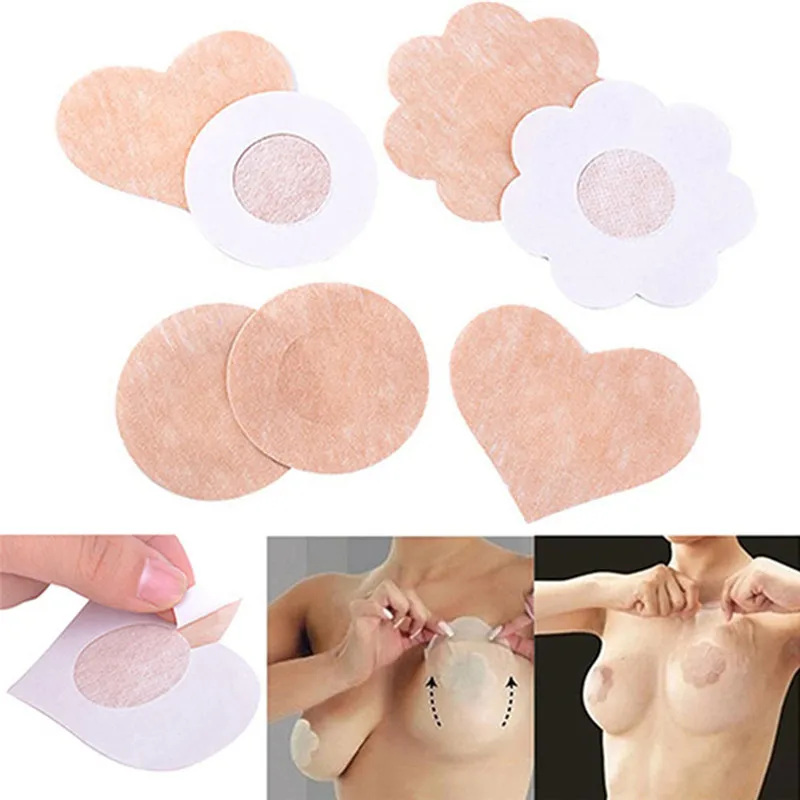 

5 Pairs Practical Women's Invisible Breast Lift Tape Self Adhesive Bra Nipple Covers Overlays on Bra Nipple Stickers Accessories
