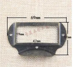 Антикварная железная Этикетка ручка аптечный шкаф ящик для ящика этикетка коробка этикетка слот рамка открытки маленькая ручка