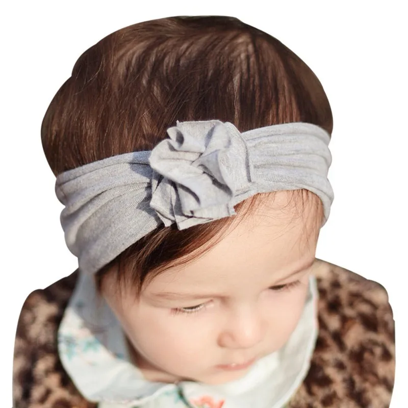 2017 Summer Cute Baby Headbands Cotton Blends Unisex Kids Solid Head