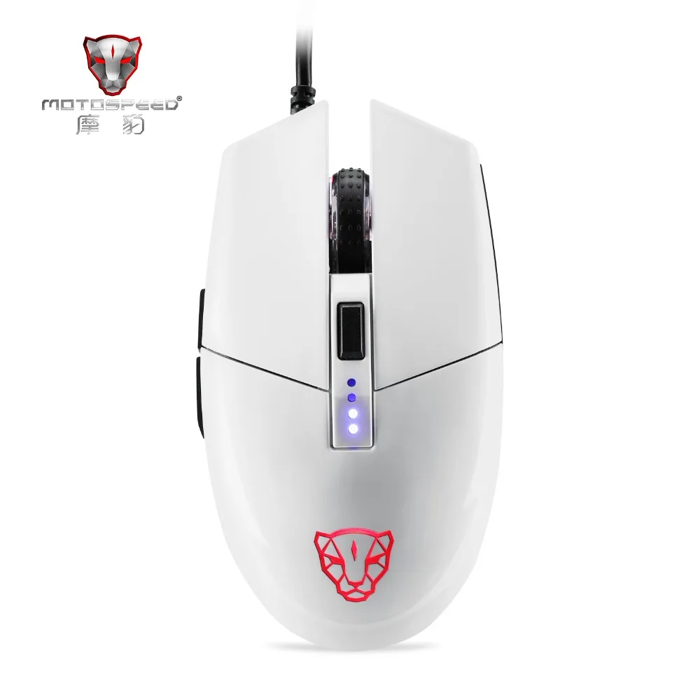 

New Motospeed V50 4000 DPI Wired Gaming Mouse RGB Cool Backlight Programmable 4-Speed DPI Adjustment Ergonomic Design