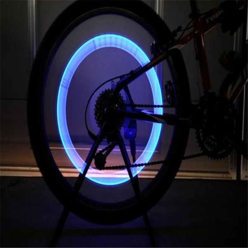 2 шт. для велосипеда, мотоцикла, машины колеса шины клапан Кепки светодиодный неоновый импульсная лампа светильник синий Q1026* 20