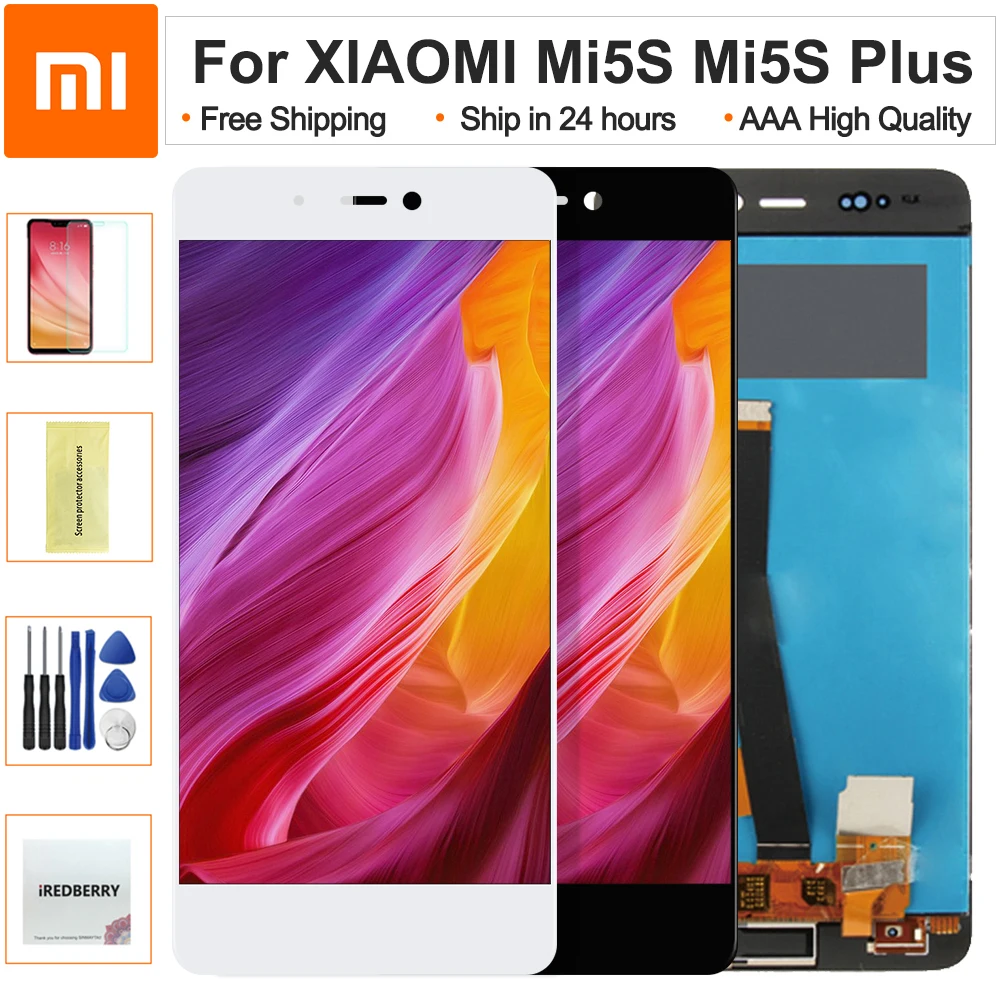 

For Xiaomi Mi5s MI 5S Plus Mi5S Plus LCD Display+Touch Screen Digitizer Assembly Replacement +Tool 5.15" 5.7"