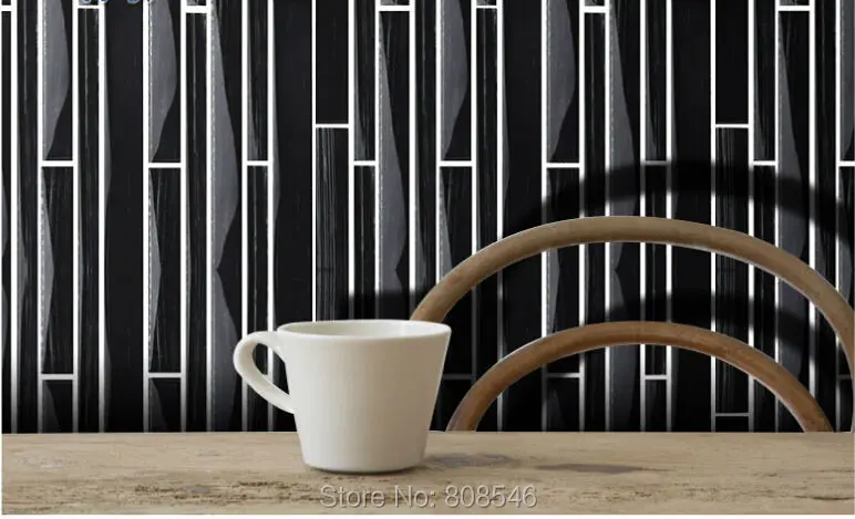 hand painted black glass mosaic 4