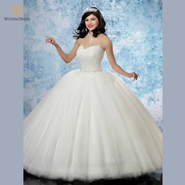 2016 Princess Ball Gown Puffy Wedding Dresses Sweetheart 2016 Princess Ball Gown Puffy Wedding Dresses Sweetheart Sparkly Beaded Bodice Dress Bride