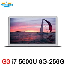 Алюминий металла Ultrabook ноутбук Intel Core i7 5600U 8 г Оперативная память 256 г SSD Ноутбуки Тетрадь окна 7 8 10 Linux 7000 мАч аккумуляторной батареи 2.6 ГГц
