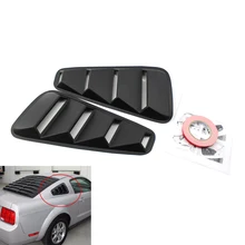 2x Матовая Черная задняя сторона окна жалюзи колпак воздухозаборника вентиляционное отверстие для 05-09 Ford Mustang