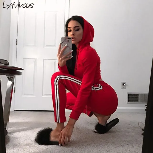 Cheap Spring Autumn Women Casual Two-piece suit Sexy Crop Hooded Pullovers+Long Pants stripe Patchwork Solid Suit Sports 2 piece Set Cheap Spring Autumn Women Casual Two-piece suit Sexy Crop Hooded Pullovers+Long Pants stripe Patchwork Solid Suit Sports 2 piece Set