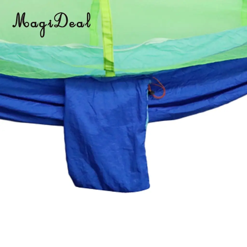 MagiDeal Portable Jungle Parachute Hammock Camping Outdoor Hanging Bed With Mosquito Net and 2 Hanging Straps
