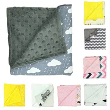 Популярная милая детская кроватка для новорожденных мягкие теплые одеяла в полоску с рисунком, пеленка для сна