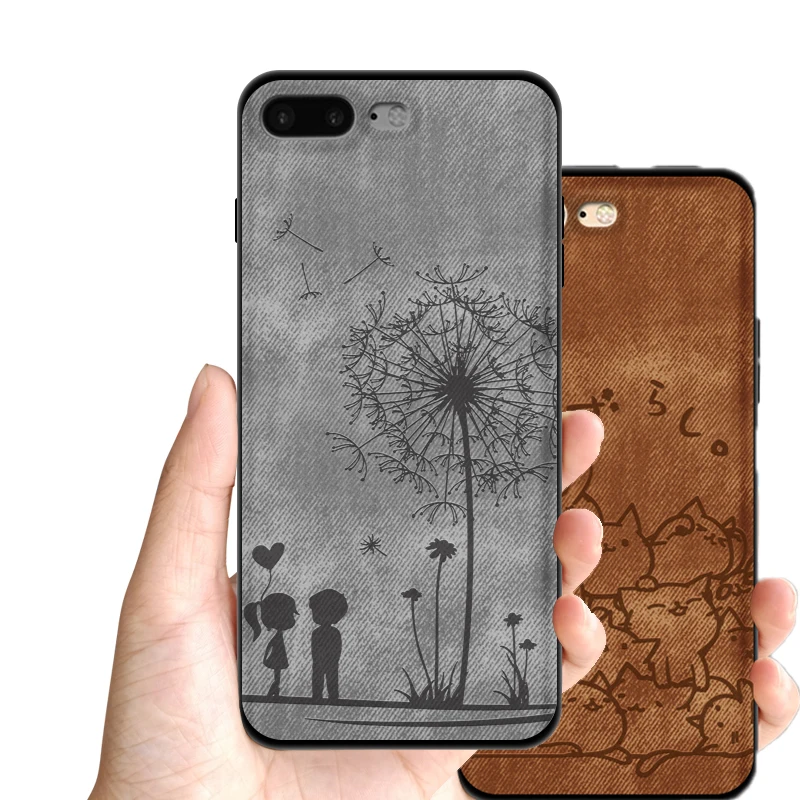 Cat Original Cloth Ultra Thin Silicone Case For iPhone 7 8 Phone X XR XS Cover 6 6S Plus 7S Capa |