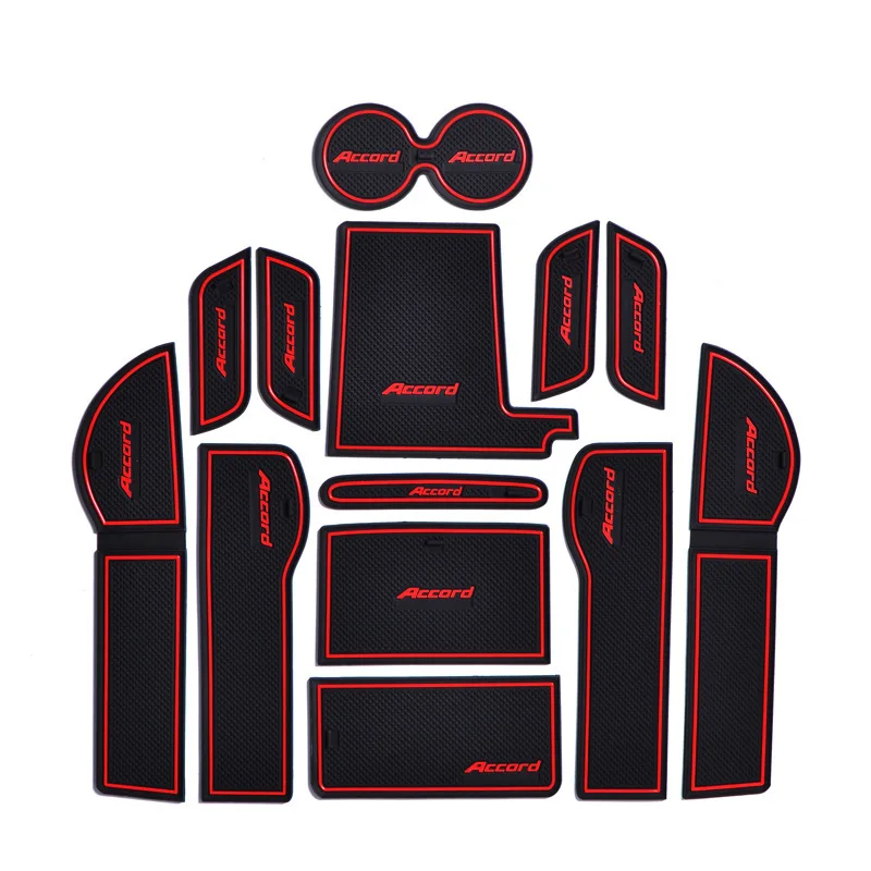 

13Pcs Lot Car Interior Upholstery For Honda 16 Accord Rubber Mat Car Accessories Non-Slip Mat Auto Accessories Interior