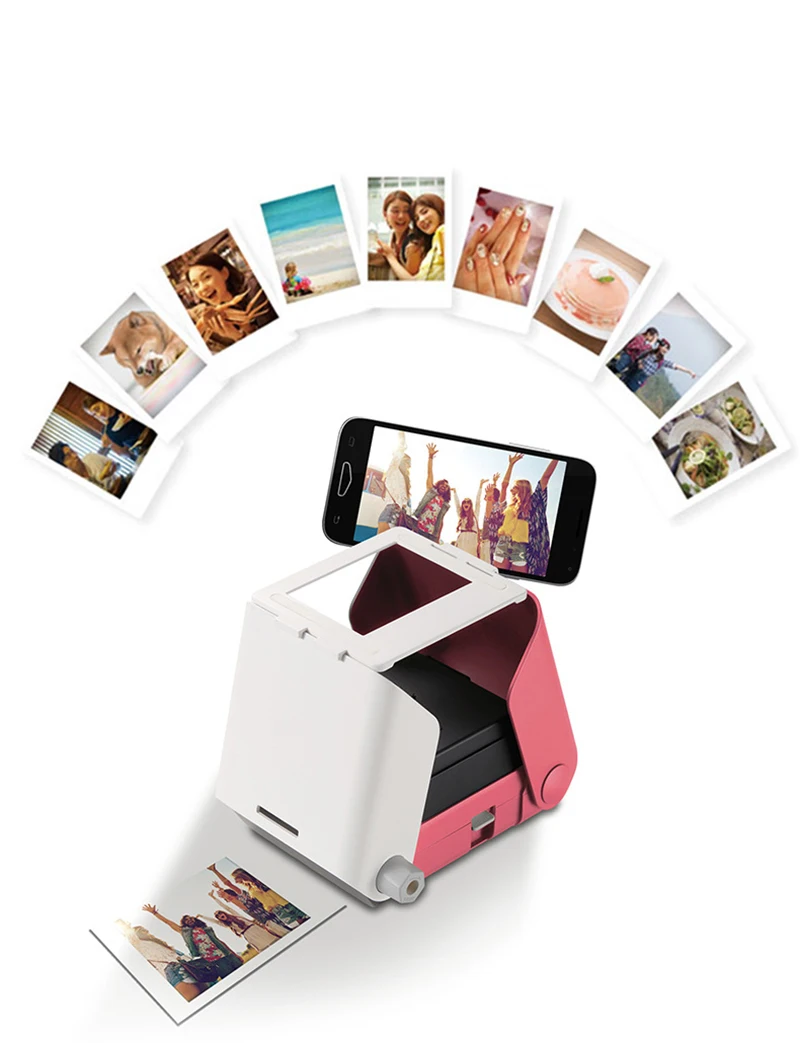 Фотопринтер портативный смартфон Picture Print Now No battery Retro Printers