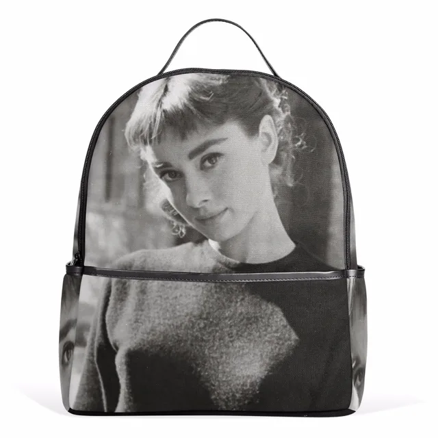 Unicreate Audrey Hepburn Women Fashion Bags Book Bag Canvas Backpack Unicreate Audrey Hepburn Women Fashion Bags Book Bag Canvas Backpack Travel Daypack Backpacks For Age S
