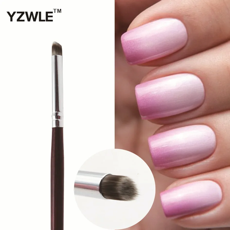 YZWLE 1 Pcs Professional Nail Art Brush / Manicure Gel Polish Brush / Gradual Color Blooming Nail Drawing Pen 02