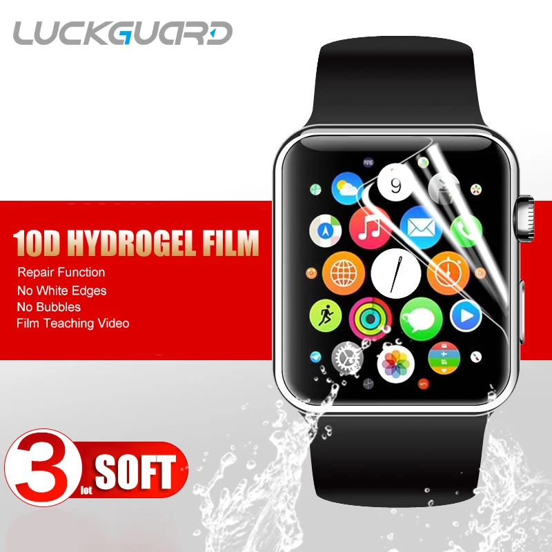 

3PC 10D Screen Protector For Apple Watch of 38mm 40mm 42mm 44mm Hydrogel Film Not Glass For i Watch Series 1 2 3 4 Protective