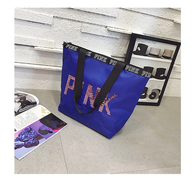 Новая любовь розового цвета для девочек пляжная сумка большая емкость сумки дорожные сумки женские путешествия Бизнес Сумки