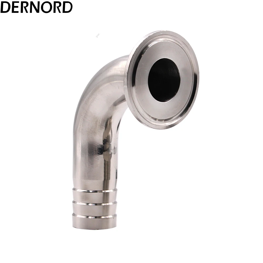 DERNORD OD 12/19/25/38mm Sanitary Hose Barb Pipe Fitting 1.5" Tri Clamp