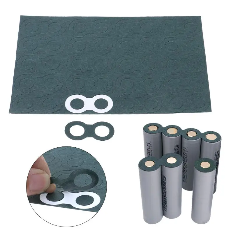 

100Pcs 18650 Battery Insulation Gasket Barley Paper Battery Pack Cell Insulating Glue Patch Positive Electrode Insulated Pad