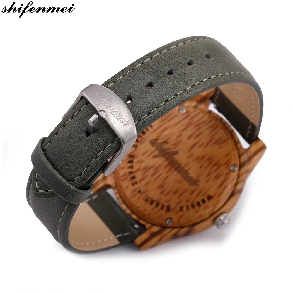 high quality wooden case quartz watch for men unisex fashion wristwatches women ladies casual watches drop shipping genuine leather strap Luminous hands (28)