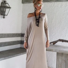 Frauen Sexy Maxi Flügelhülse Unregelmäßige Partei Abendmode Abaya Langes Kleid