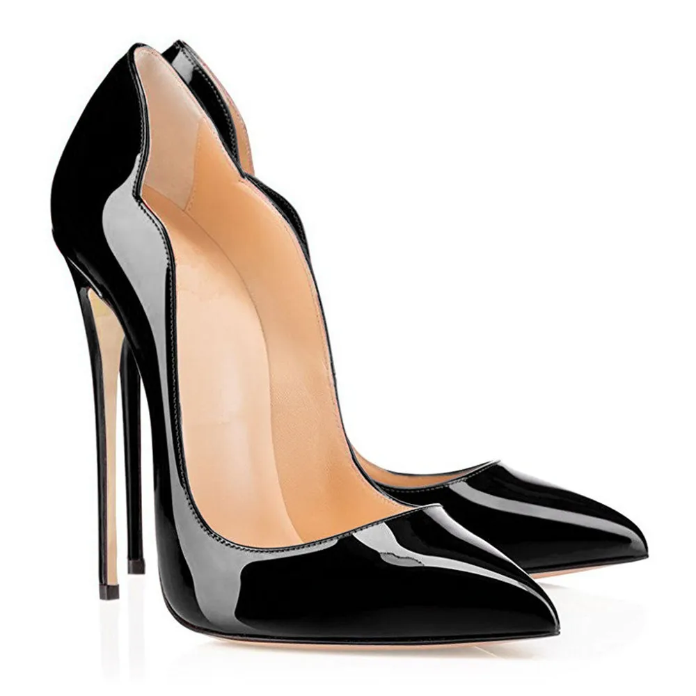 Женские свадебные туфли на высоком каблуке; пикантные женские вечерние туфли на высоком каблуке; zapatos mujer Tacon; Цвет черный, красный