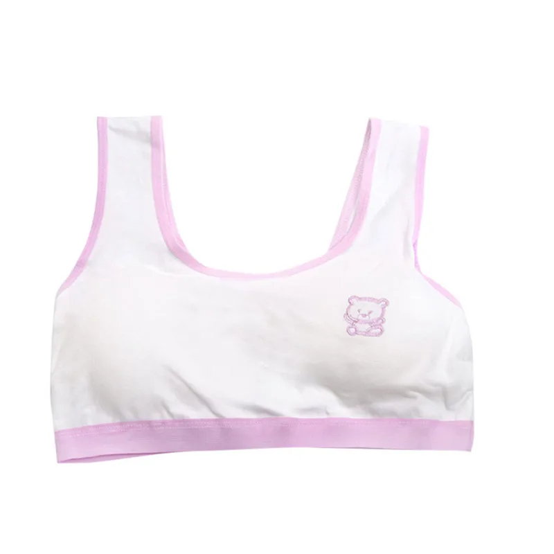 Underwear girl cotton clothes New Lovely Girls Printing Underwear Bra Vest Children Underclothes Sport Undies  (10)
