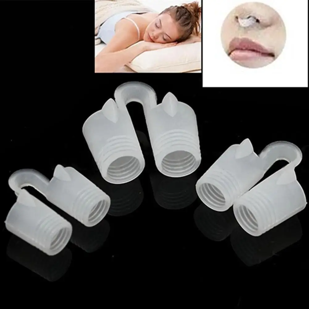 

1pc Unisex Silicone Anti Snore Stop Snoring Apnea Nose Clip Breathe Easy Snore Stopper Sleeping Aid Device