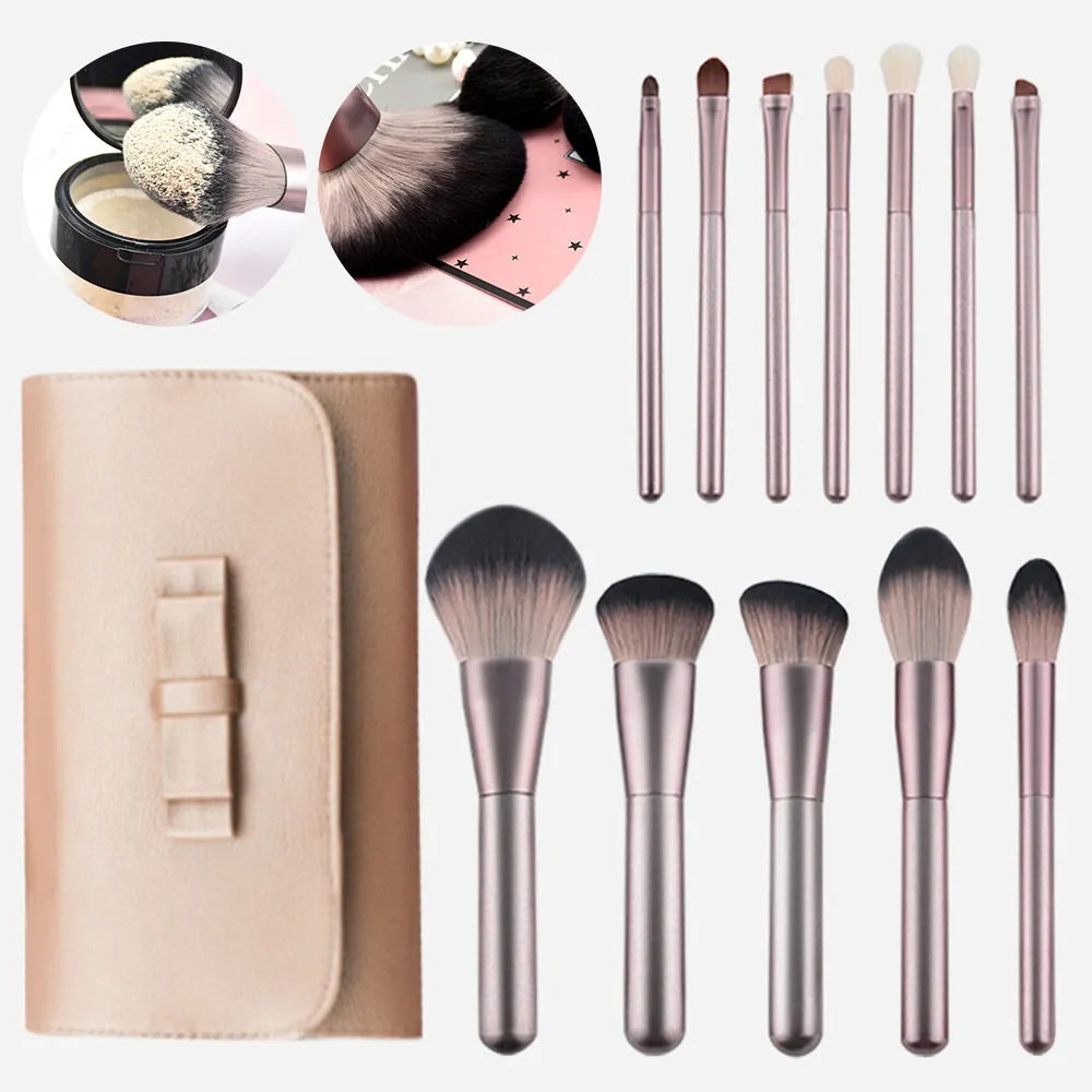 

12 Pcs Makeup Brushes Set High Quality Soft Foundation Powder Eyeshadow Blending Eyeliner Make Up Brushes Kit Beauty Cosmetic